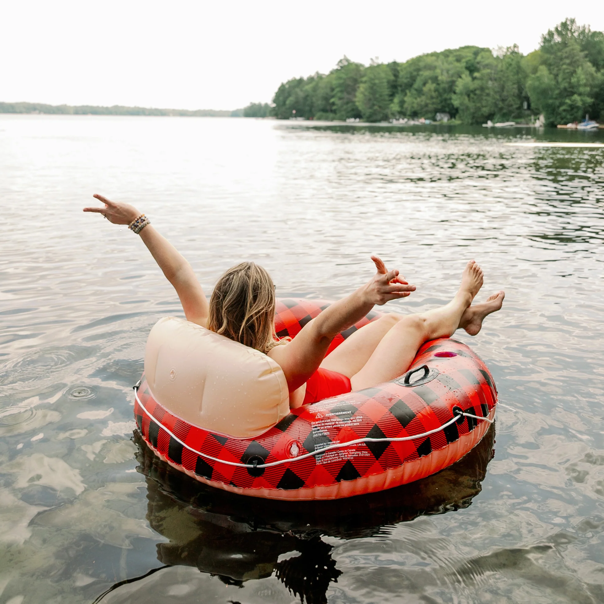 The Plaid River Tube - Adult River Swimming Float - Image 5