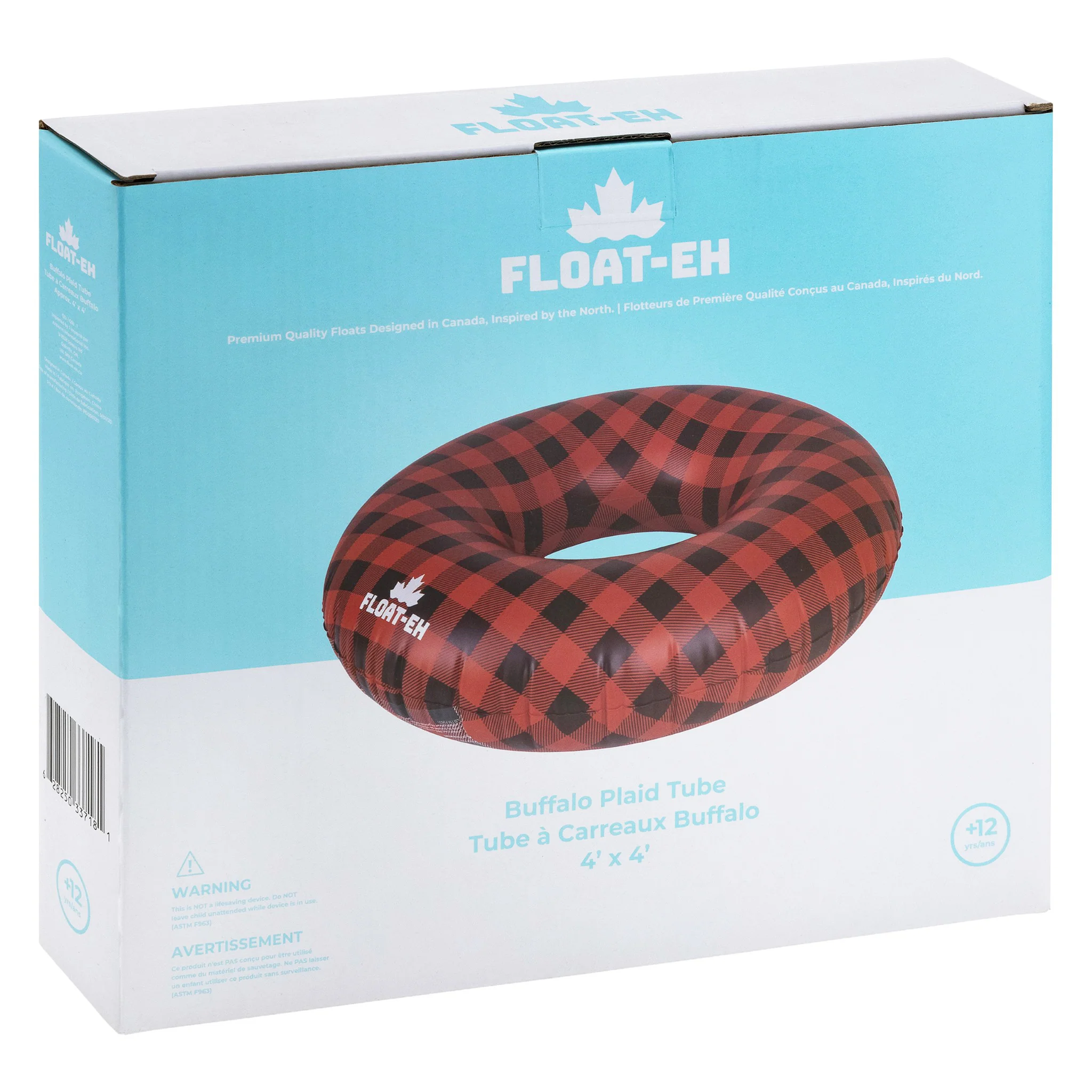 Buffalo Plaid Tube - Red Retro Pool Float - Image 8
